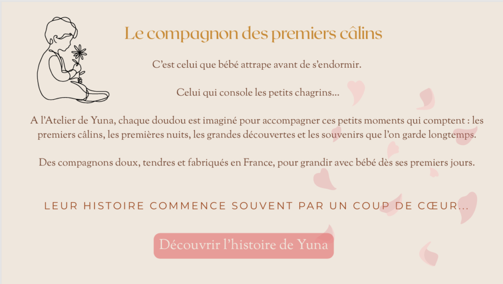 Aperçu de la page d’accueil de L’Atelier de Yuna
